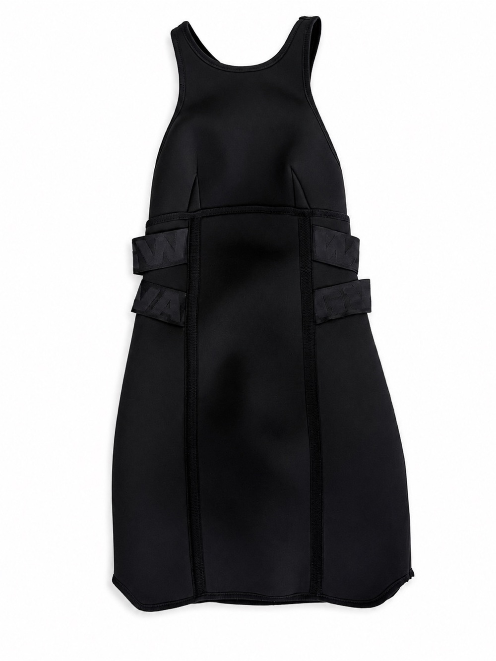 Black Racerback Mini Dress with Side Strap Detail